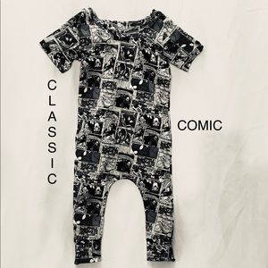 Brand new handmade classic comic romper 6/9m